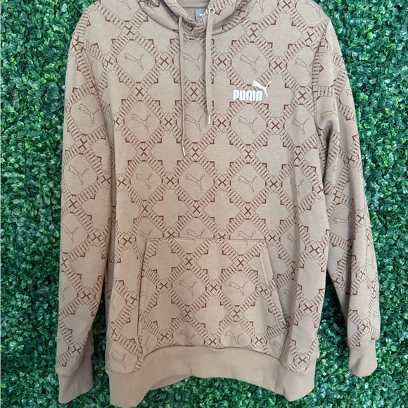 Puma Brown Graphic Hoodie - Picture 1 of 2